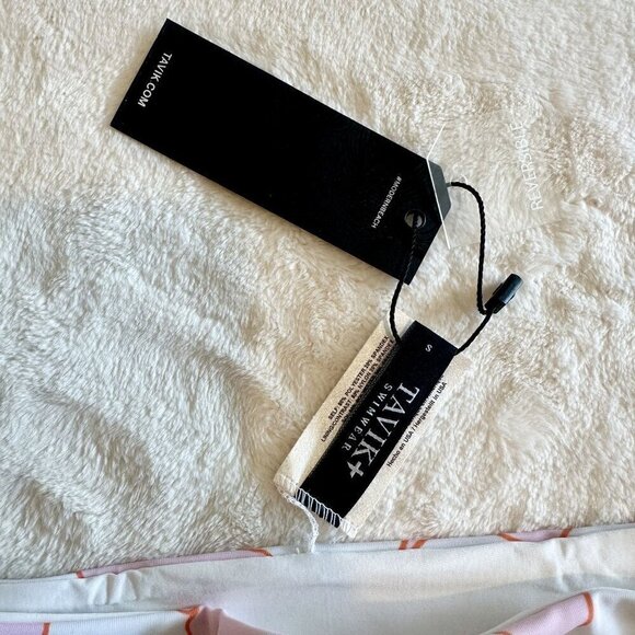 NWT Tavik Jax Tie Side Swim Bottom in Belle Lilac Snow  - Small REVERSIBLE - Picture 2 of 7